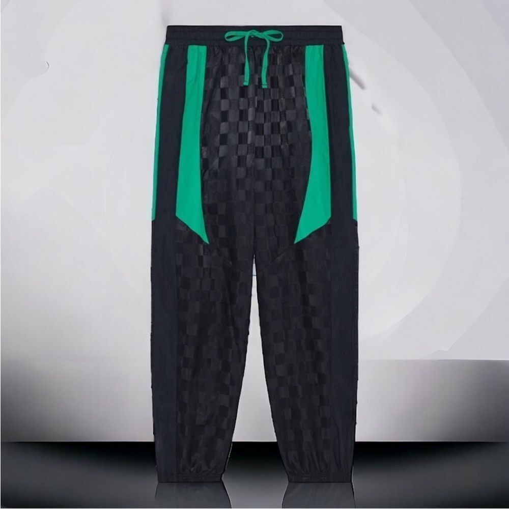 Savage X Fenty Sport Changeover Jogger Checkered Black Green Pants Modern NWT - Picture 1 of 13